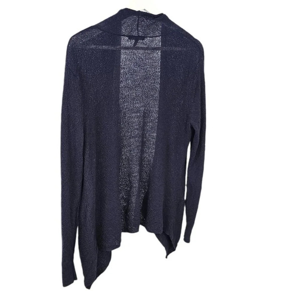 Eileen Fisher Womens 100% Wool Textured High Low Long Sleeve Open Front Size MP - Picture 2 of 8